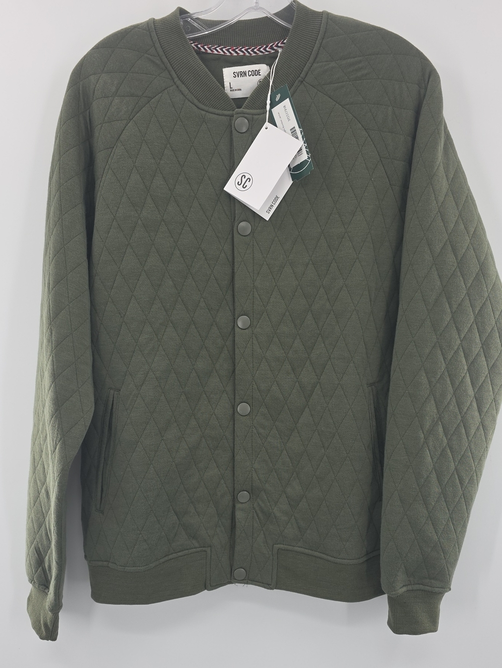 Sovereign Code Olive Green Quilted Bomber Jacket